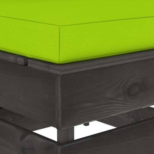 Modularna srednja sofa s jastucima od sivo impregniranog drva - Svjetlozelena i siva 1 srednja sofa Cijena