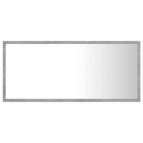 LED kupaonsko ogledalo siva boja betona 90x8,5x37 cm akrilno - Beton siva 1 Cijena