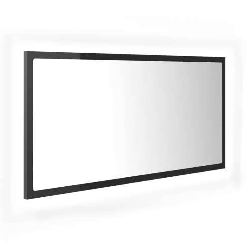 LED kupaonsko ogledalo visoki sjaj sivo 90x8,5x37 cm akrilno Cijena