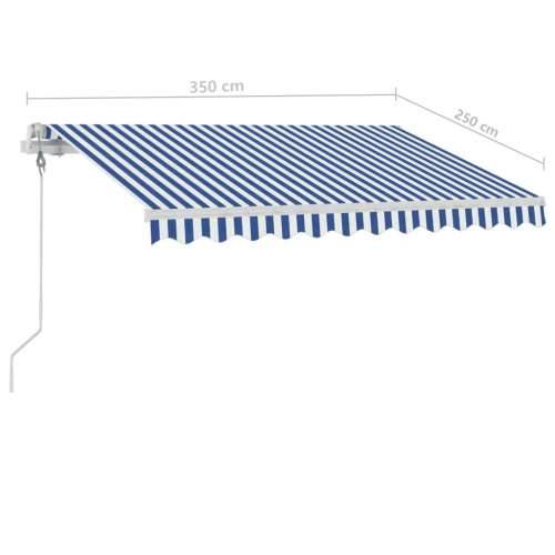 Samostojeća automatska tenda 350x250 cm plavo-bijela Cijena