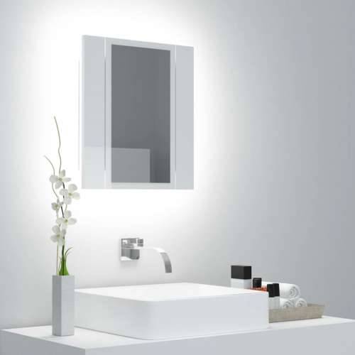 LED kupaonski ormarić s ogledalom sjajni bijeli akrilni Cijena