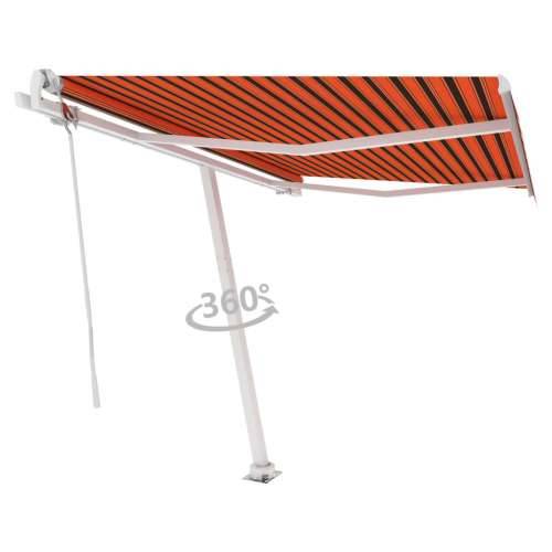 Samostojeća automatska tenda 350 x 250 cm narančasto-smeđa Cijena