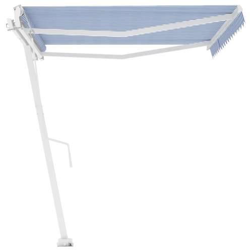 Samostojeća automatska tenda 400 x 300 cm plavo-bijela Cijena