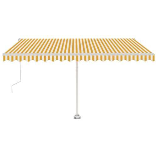 Samostojeća automatska tenda 400 x 300 cm žuto-bijela - Žuta i bijela 400 x 300 cm 1 Cijena