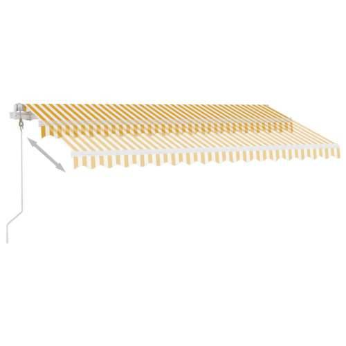 Samostojeća automatska tenda 450 x 300 cm žuto-bijela - Žuta i bijela 450 x 300 cm 1 Cijena