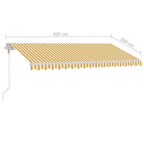 Samostojeća automatska tenda 450 x 300 cm žuto-bijela - Žuta i bijela 450 x 300 cm 1 Cijena