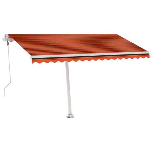 Samostojeća automatska tenda 450 x 300 cm narančasto-smeđa Cijena