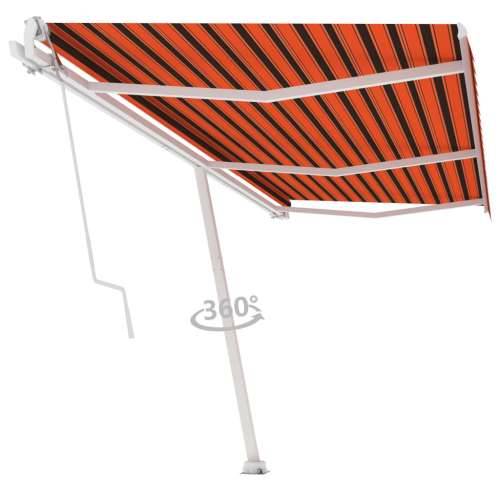 Samostojeća automatska tenda 600 x 300 cm narančasto-smeđa Cijena