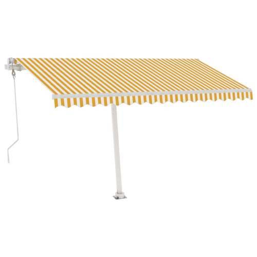 Samostojeća automatska tenda 450 x 350 cm žuto-bijela - Žuta i bijela 450 x 350 cm 1 Cijena