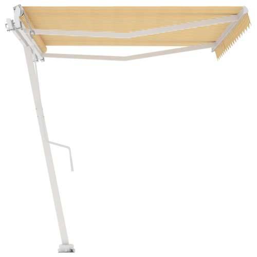 Samostojeća automatska tenda 450 x 350 cm žuto-bijela - Žuta i bijela 450 x 350 cm 1 Cijena
