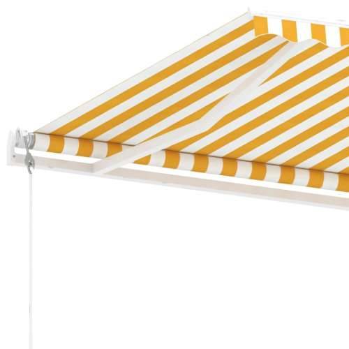 Samostojeća automatska tenda 450 x 350 cm žuto-bijela - Žuta i bijela 450 x 350 cm 1 Cijena