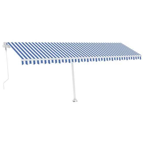 Samostojeća automatska tenda 600x350 cm plavo-bijela - Plava i bijela 600 x 350 cm 1 Cijena