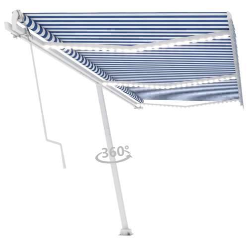 Samostojeća automatska tenda 600x350 cm plavo-bijela - Plava i bijela 600 x 350 cm 1 Cijena