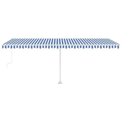 Samostojeća automatska tenda 600x350 cm plavo-bijela - Plava i bijela 600 x 350 cm 1 Cijena