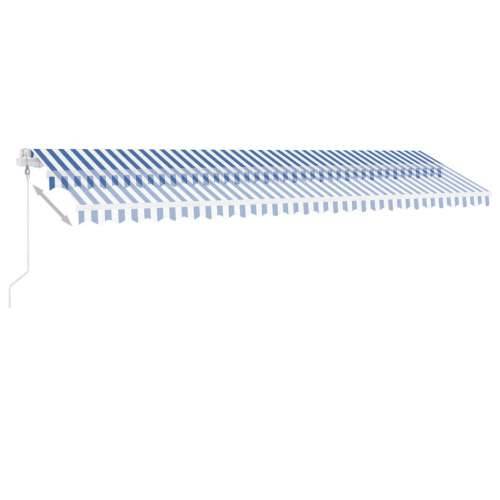 Samostojeća automatska tenda 600x350 cm plavo-bijela - Plava i bijela 600 x 350 cm 1 Cijena