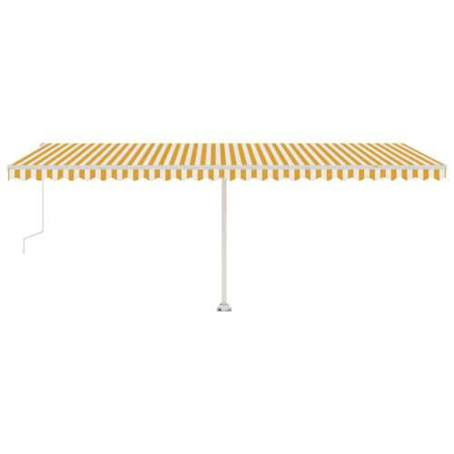 Samostojeća automatska tenda 600 x 350 cm žuto-bijela - Žuta i bijela 600 x 350 cm 1 Cijena