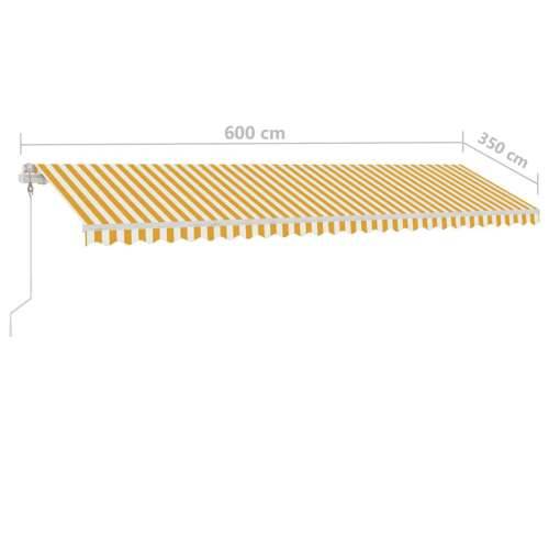 Samostojeća automatska tenda 600 x 350 cm žuto-bijela - Žuta i bijela 600 x 350 cm 1 Cijena