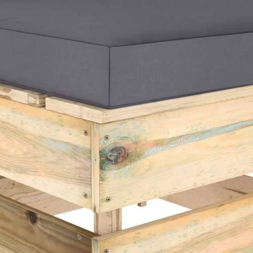 Modularna srednja sofa s jastucima od zeleno impregniranog drva - Antracit i smeđa 1 srednja sofa Cijena
