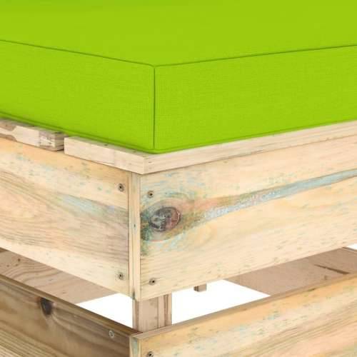 Modularna srednja sofa s jastucima od zeleno impregniranog drva - Svjetlozelena i smeđa 1 srednja sofa Cijena