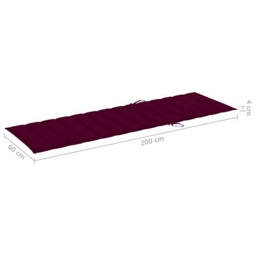 Vrtna ležaljka za 2 osobe s jastucima masivno bagremovo drvo - boja crnog vina 200 x 123 x 85 cm 1 Cijena