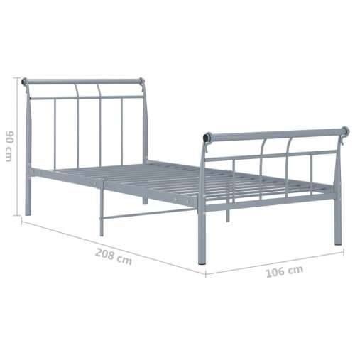 Okvir za krevet sivi metalni 100 x 200 cm - Siva 100 x 200 cm Cijena