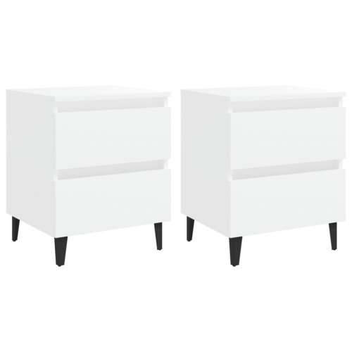 Noćni ormarići 2 kom bijeli 40 x 35 x 50 cm konstruirano drvo - Bijela 2 Cijena