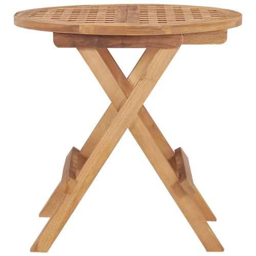 Sklopivi vrtni stol 50 x 50 x 50 cm od masivne tikovine - 1 Okruglo Cijena