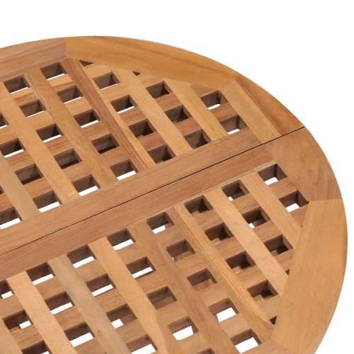 Sklopivi vrtni stol 50 x 50 x 50 cm od masivne tikovine - 1 Okruglo Cijena
