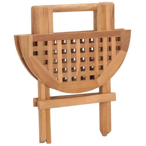 Sklopivi vrtni stol 50 x 50 x 50 cm od masivne tikovine - 1 Okruglo Cijena