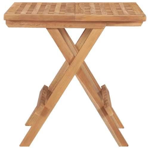 Sklopivi vrtni stol 50 x 50 x 50 cm od masivne tikovine - 1 Četvrtasto Cijena