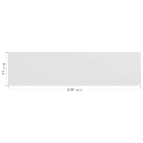 Balkonski zastor bijeli 75 x 300 cm HDPE Cijena