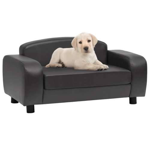 Sofa za pse tamnosiva 80 x 50 x 40 cm od umjetne kože Cijena