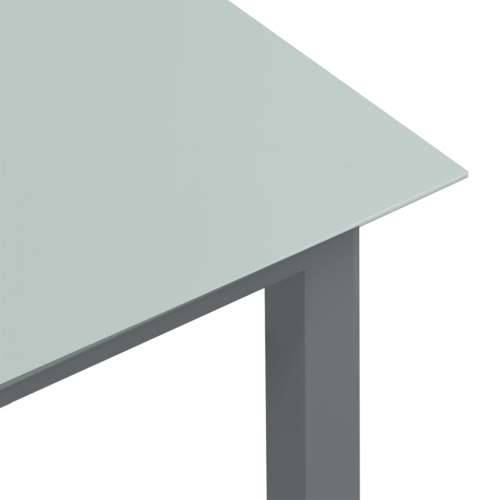 Vrtni stol svjetlosivi 190 x 90 x 74 cm od aluminija i stakla Cijena