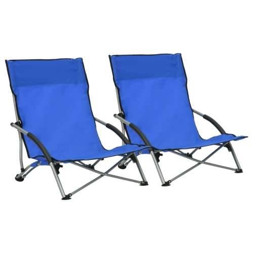 Sklopive stolice za plažu od tkanine 2 kom plave Cijena