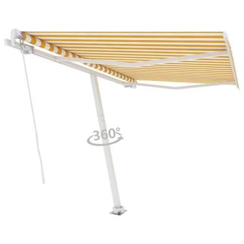 Samostojeća tenda na ručno uvlačenje 350 x 250 cm žuto-bijela - Žuta i bijela 350 x 250 cm 1 Cijena