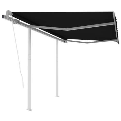 Automatska tenda na uvlačenje sa stupovima 3 x 2,5 m antracit