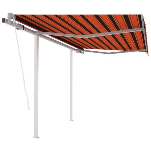 Automatska tenda na uvlačenje 3 x 2,5 m narančasto-smeđa Cijena