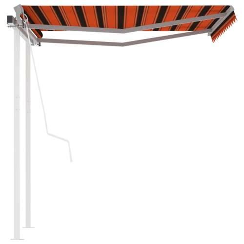 Automatska tenda na uvlačenje 3 x 2,5 m narančasto-smeđa Cijena