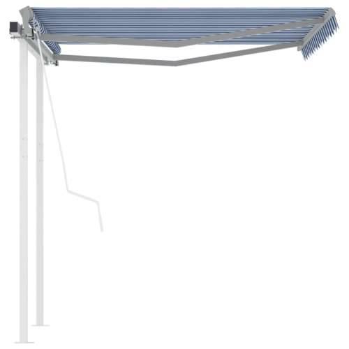 Automatska tenda na uvlačenje 3,5 x 2,5 m plavo-bijela Cijena