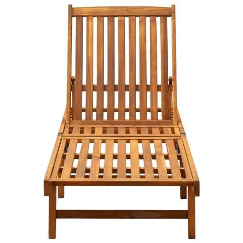 Vrtna ležaljka za sunčanje s jastukom masivno bagremovo drvo - Bež 200 x 63 x 85 cm 1 Cijena