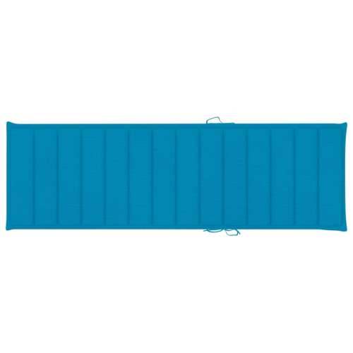 Vrtna ležaljka za sunčanje s jastukom masivno bagremovo drvo Plava 200 x 63 x 85 cm 1 Cijena