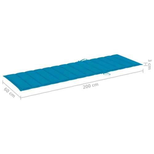 Vrtna ležaljka za sunčanje s jastukom masivno bagremovo drvo Plava 200 x 63 x 85 cm 1 Cijena