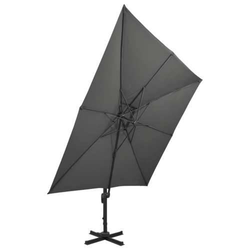 Konzolni vrtni suncobran s dvostrukim vrhom 300x300 cm antracit - Antracit 300 x 300 cm 1 Cijena