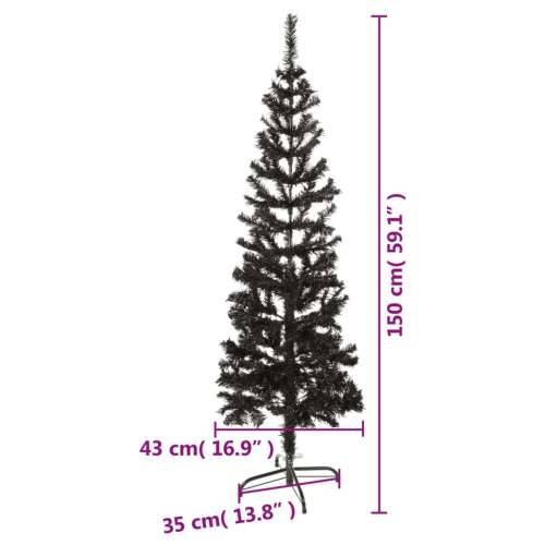 Usko božićno drvce crno 150 cm - Crna 150 x 43 cm 1 Cijena