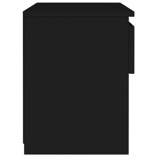 Noćni ormarić crni 40 x 30 x 39 cm od iverice Cijena