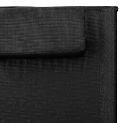 Ležaljka za sunčanje od tekstilena crno-siva Cijena