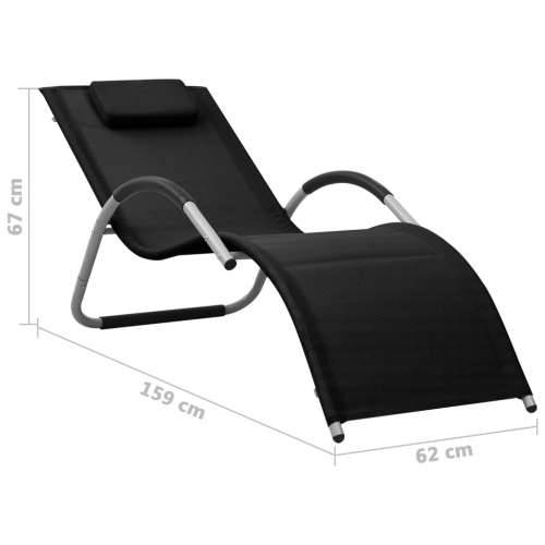 Ležaljka za sunčanje od tekstilena crno-siva Cijena