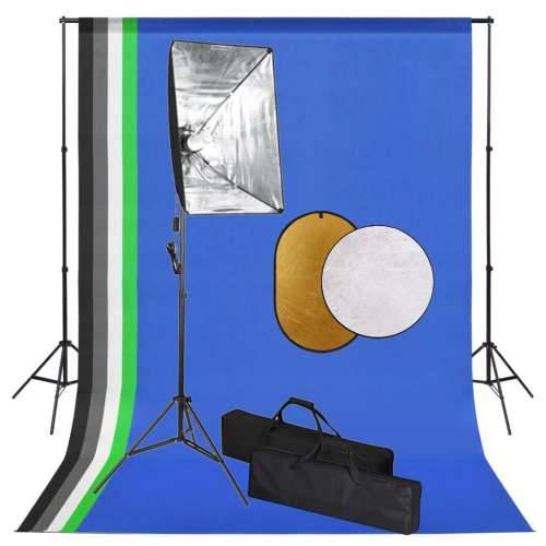 Fotografska oprema sa svjetlima softbox, pozadinom i reflektorom Cijena