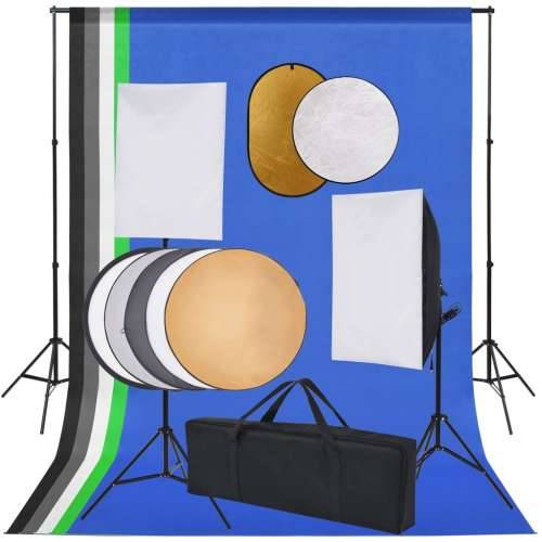 Fotografska oprema sa svjetlima softbox, pozadinom i reflektorom Cijena