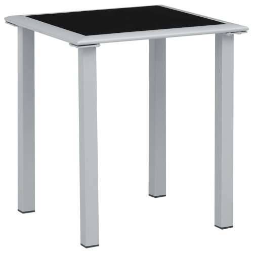 Vrtni stol crno-srebrni 41 x 41 x 45 cm od čelika i stakla Cijena